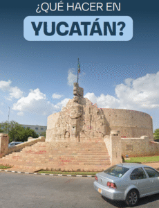 Terrenos en venta en Yucatán – anuncio inmobiliario con imagen del Monumento a la Patria